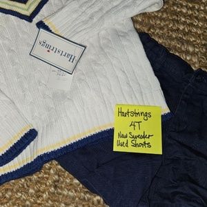 NEW: Boys 4T Hartstrings spring summer sweater and short